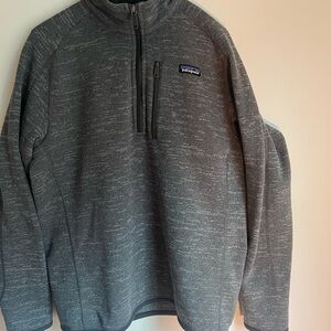 Patagonia Men's Better Sweater 1/4 Zip Pullover Mens M Gray Heather Fleece